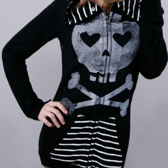 Abbey dawn skull hoodie Clearance